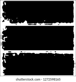 Set of grunge textures on white background