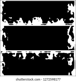 Set of grunge textures on white background