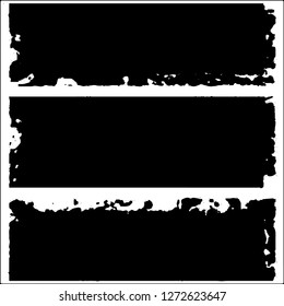 Set of grunge textures on white background