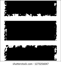 Set of grunge textures on white background