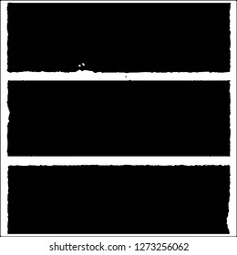 Set of grunge textures on white background