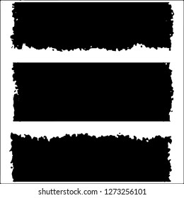 Set of grunge textures on white background