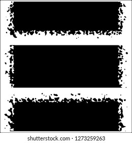 Set of grunge textures on white background