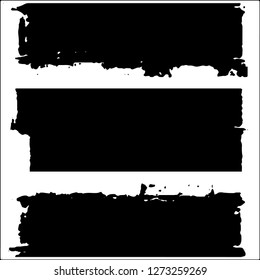 Set of grunge textures on white background