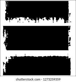 Set of grunge textures on white background