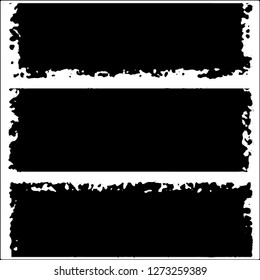Set of grunge textures on white background