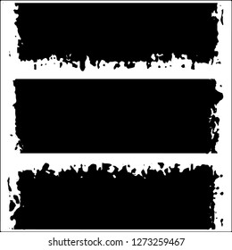 Set of grunge textures on white background