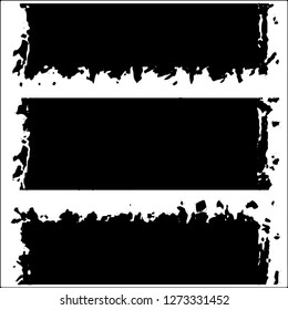Set of grunge textures on white background