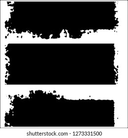 Set of grunge textures on white background