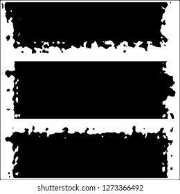 Set of grunge textures on white background
