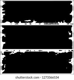 Set of grunge textures on white background