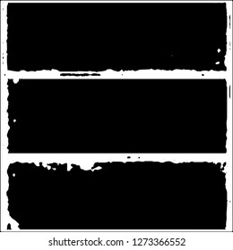 Set of grunge textures on white background