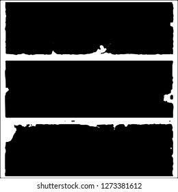 Set of grunge textures on white background