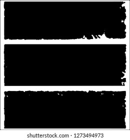 Set of grunge textures on white background