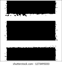 Set of grunge textures on white background