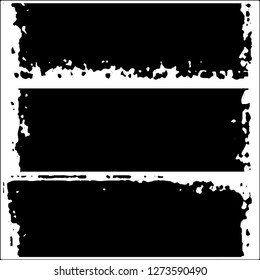 Set of grunge textures on white background