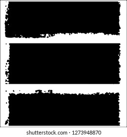 Set of grunge textures on white background