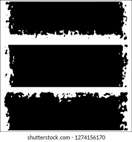 Set of grunge textures on white background