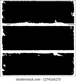 Set of grunge textures on white background