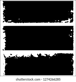 Set of grunge textures on white background