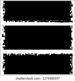 Set of grunge textures on white background