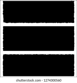 Set of grunge textures on white background