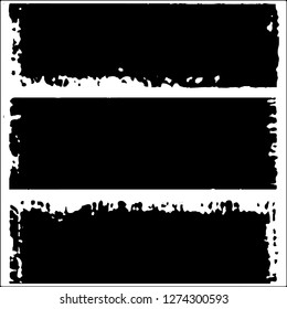 Set of grunge textures on white background