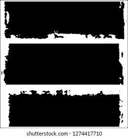 Set of grunge textures on white background