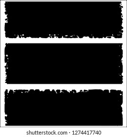 Set of grunge textures on white background