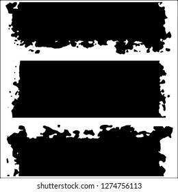 Set of grunge textures on white background