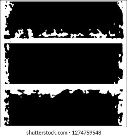Set of grunge textures on white background