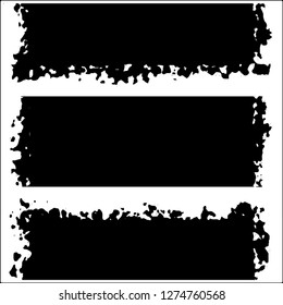 Set of grunge textures on white background