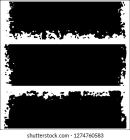 Set of grunge textures on white background