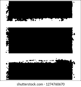Set of grunge textures on white background