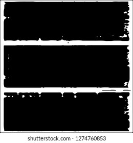 Set of grunge textures on white background