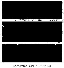 Set of grunge textures on white background