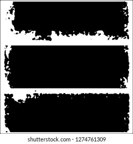 Set of grunge textures on white background