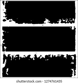Set of grunge textures on white background