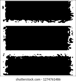 Set of grunge textures on white background