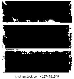 Set of grunge textures on white background