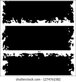 Set of grunge textures on white background