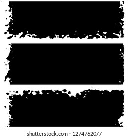 Set of grunge textures on white background