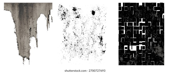 Conjunto de texturas grunge Vector Eps10
