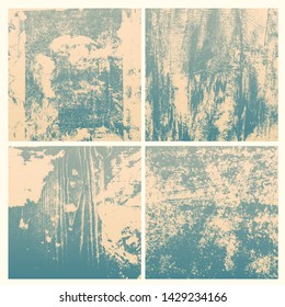 Set of grunge textures. Vector illustration.