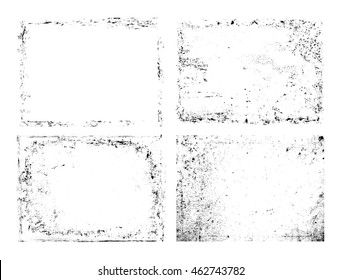 Set of grunge textures.Distress overlay textures.Vector template.