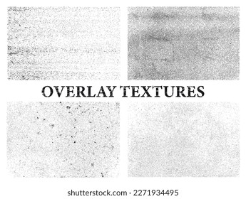 Set of grunge textures.Distressed overlay textures.