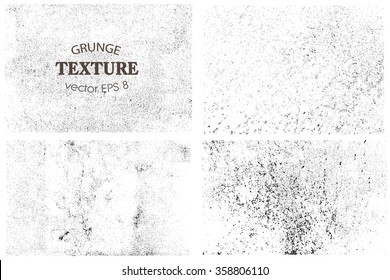 Set of grunge textures.Vector distress overlay textures.