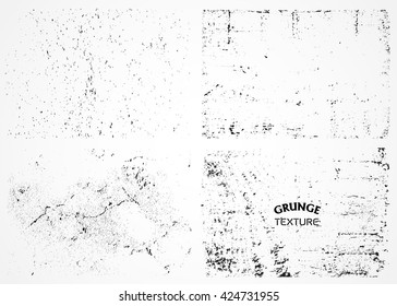 Set of grunge textures.Vector distress overlay textures.