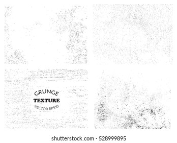 Set of grunge textures.Vector distress overlay textures.