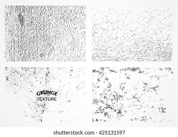 Set of grunge textures.Vector distress textures.